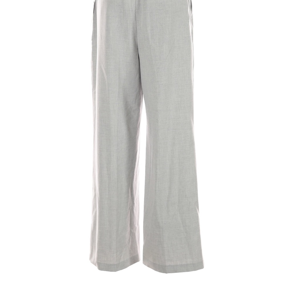 LOFT Women's Light Gray Wide-Leg Trousers